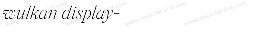 wulkan display字体转换